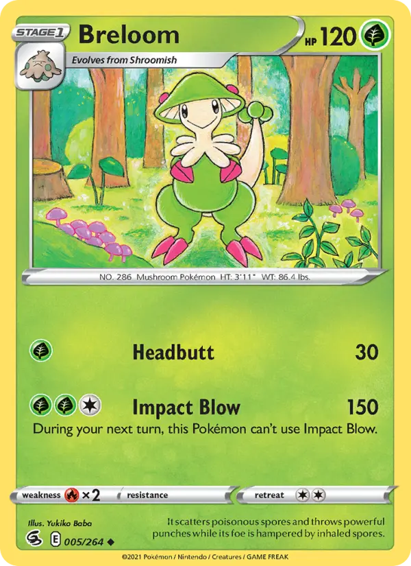 Breloom Uncommon Pokemon card #5 from Fusion Strike