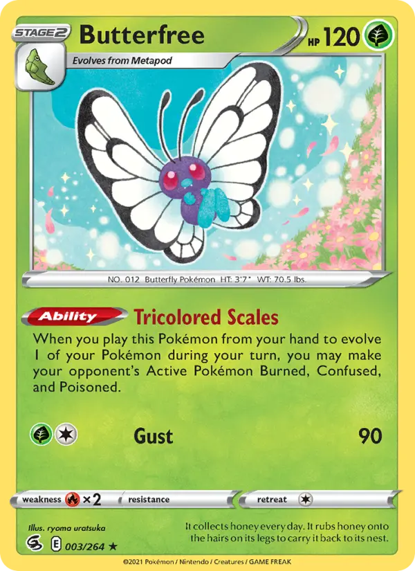 Butterfree Holo Rare Pokemon card #3 from Fusion Strike