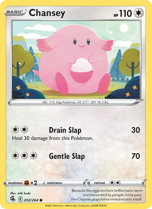 Chansey Common Pokemon card #202 from Fusion Strike