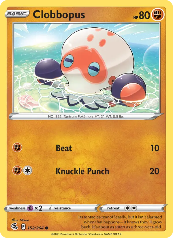 Clobbopus Common Pokemon card #152 from Fusion Strike