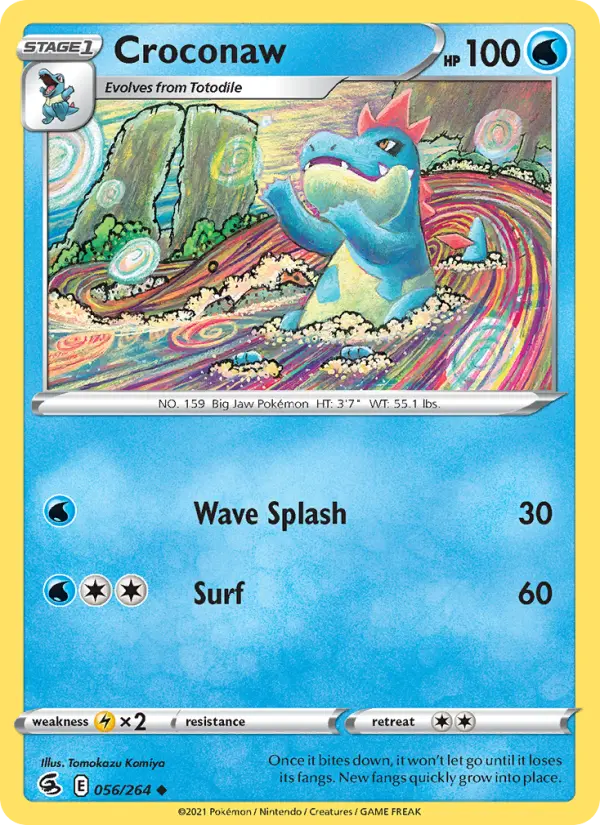 Croconaw Uncommon Pokemon card #56 from Fusion Strike