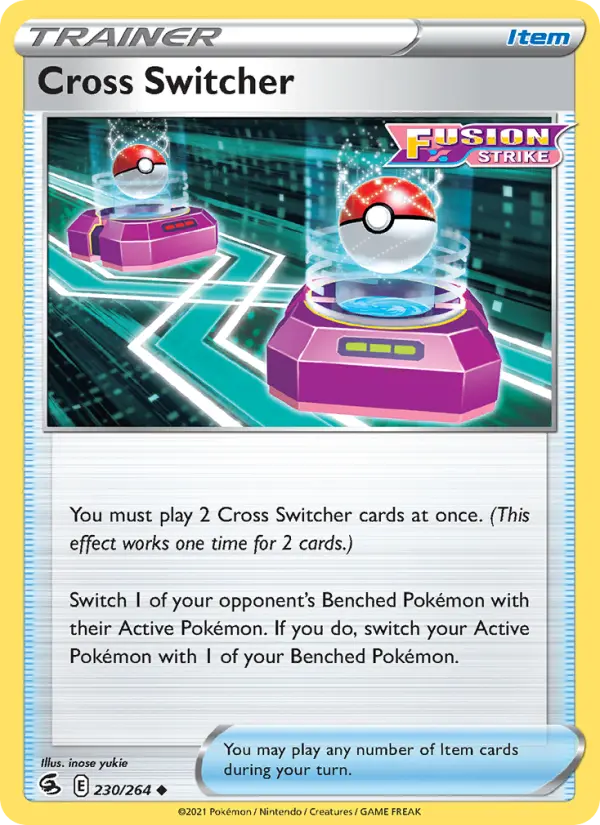 Cross Switcher Uncommon Pokemon card #230 from Fusion Strike