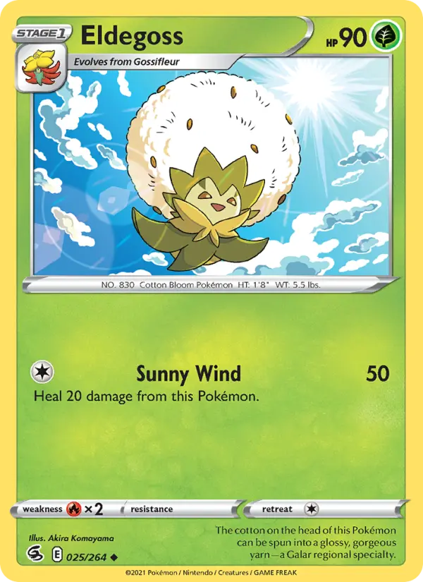 Eldegoss Uncommon Pokemon card #25 from Fusion Strike