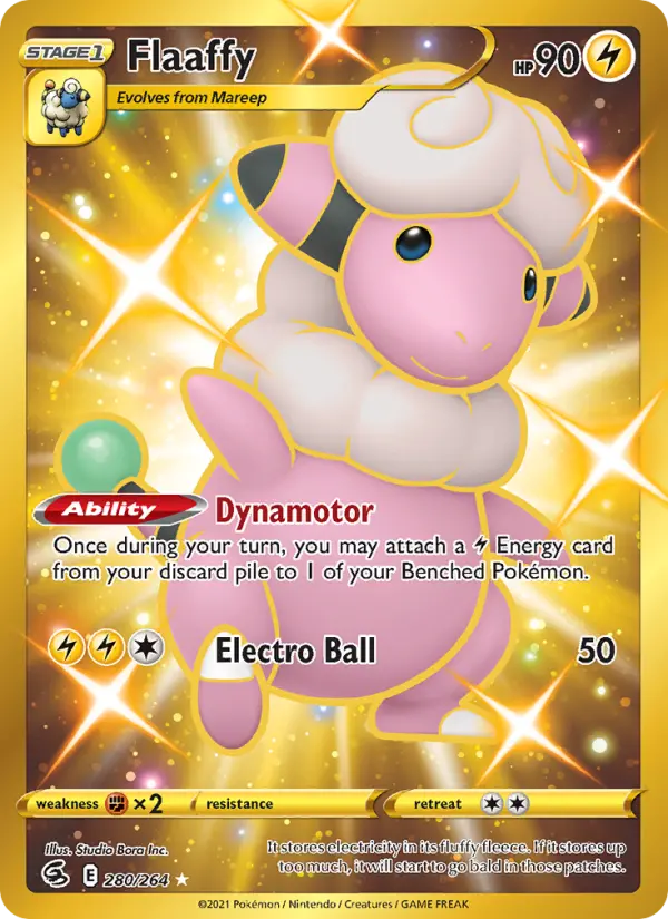 Flaaffy Secret Rare Pokemon card #280 from Fusion Strike