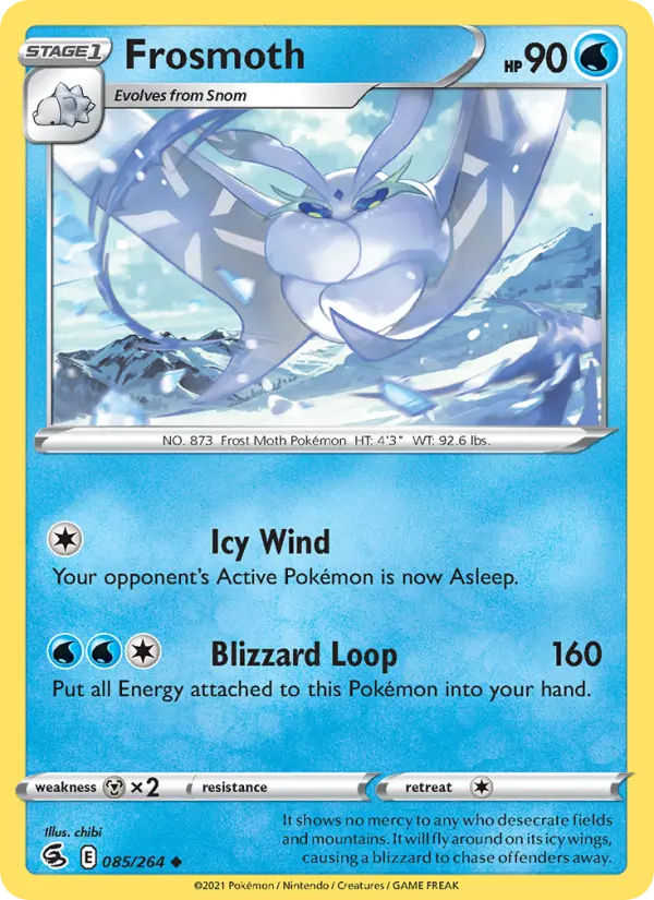 Frosmoth Uncommon Pokemon card #85 from Fusion Strike
