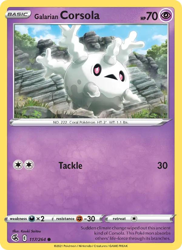 Corsola Pokemon card artwork