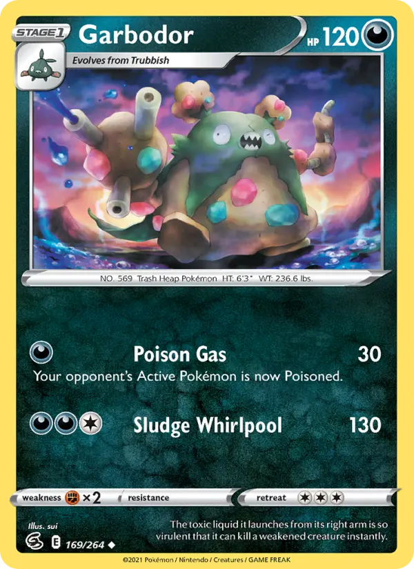 Garbodor Uncommon Pokemon card #169 from Fusion Strike