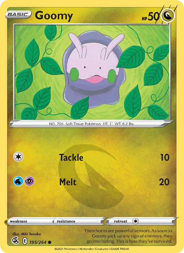Goomy Common Pokemon card #195 from Fusion Strike