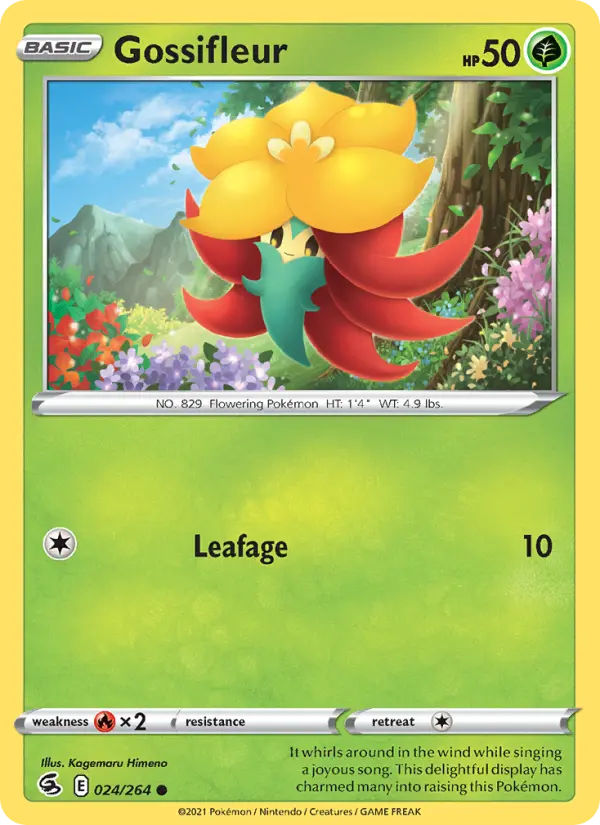 Gossifleur Common Pokemon card #24 from Fusion Strike
