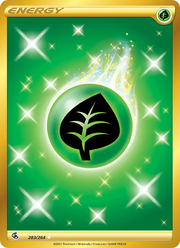 Grass Energy Secret Rare Pokemon card #283 from Fusion Strike
