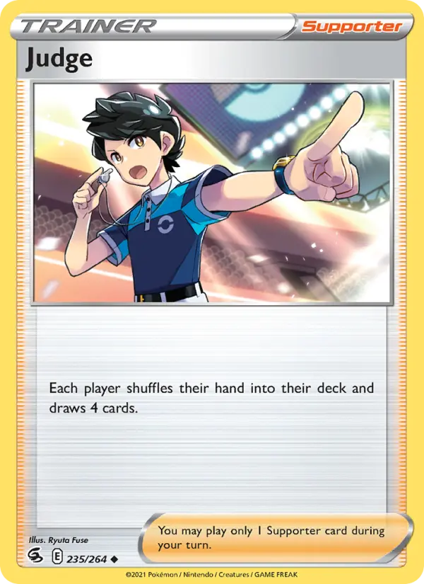 Judge Uncommon Pokemon card #235 from Fusion Strike