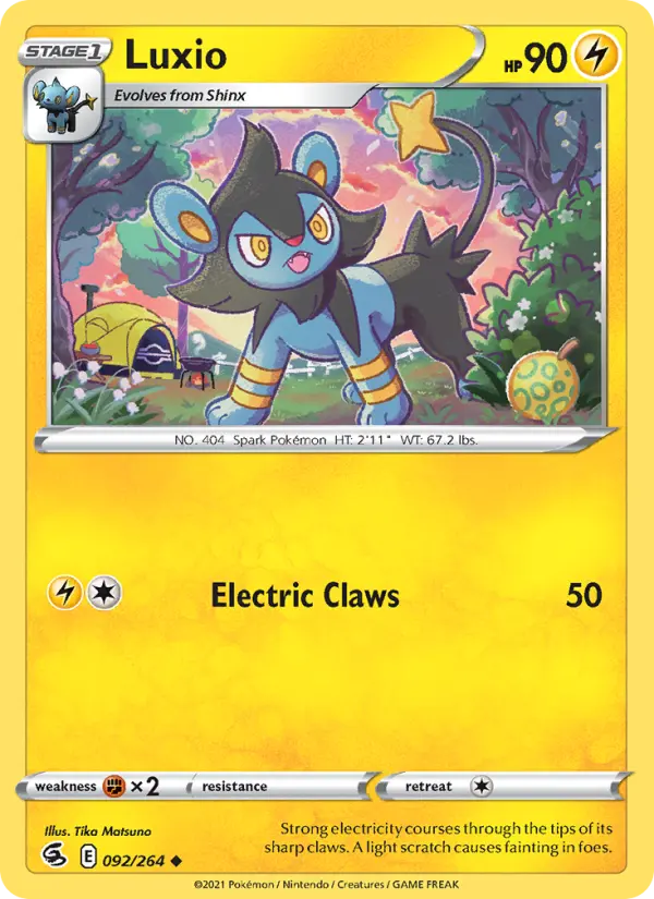 Luxio Uncommon Pokemon card #92 from Fusion Strike