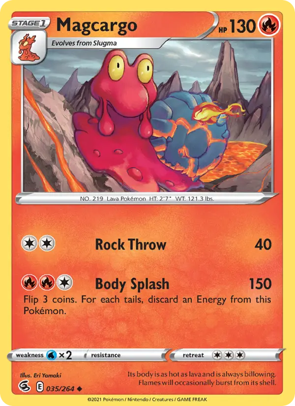 Magcargo Uncommon Pokemon card #35 from Fusion Strike