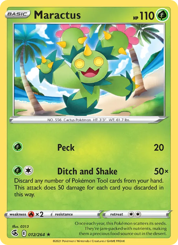 Maractus Rare Pokemon card #12 from Fusion Strike