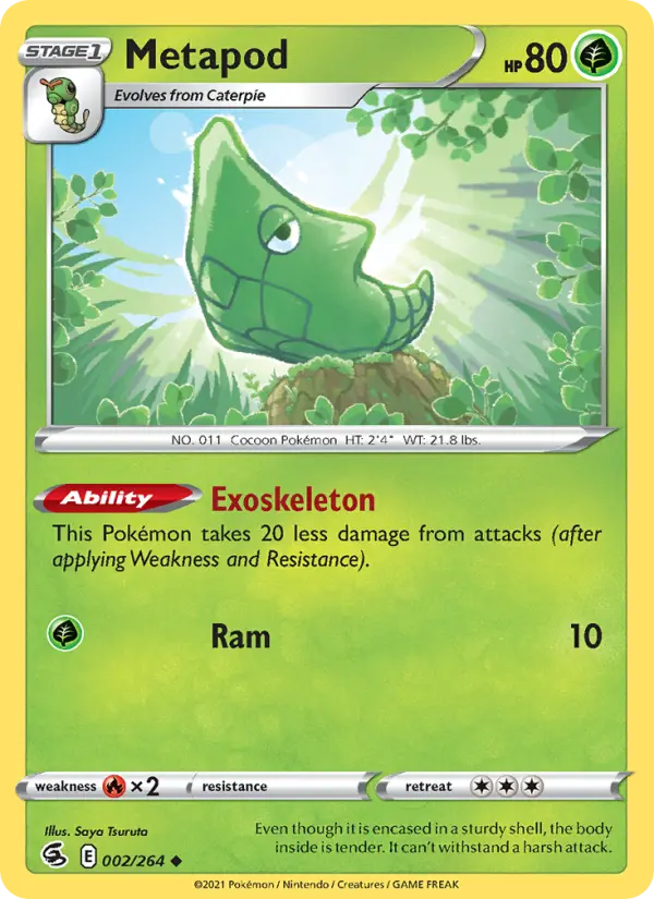Metapod Uncommon Pokemon card #2 from Fusion Strike