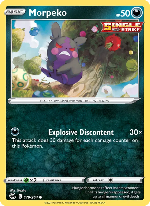 Morpeko Common Pokemon card #179 from Fusion Strike