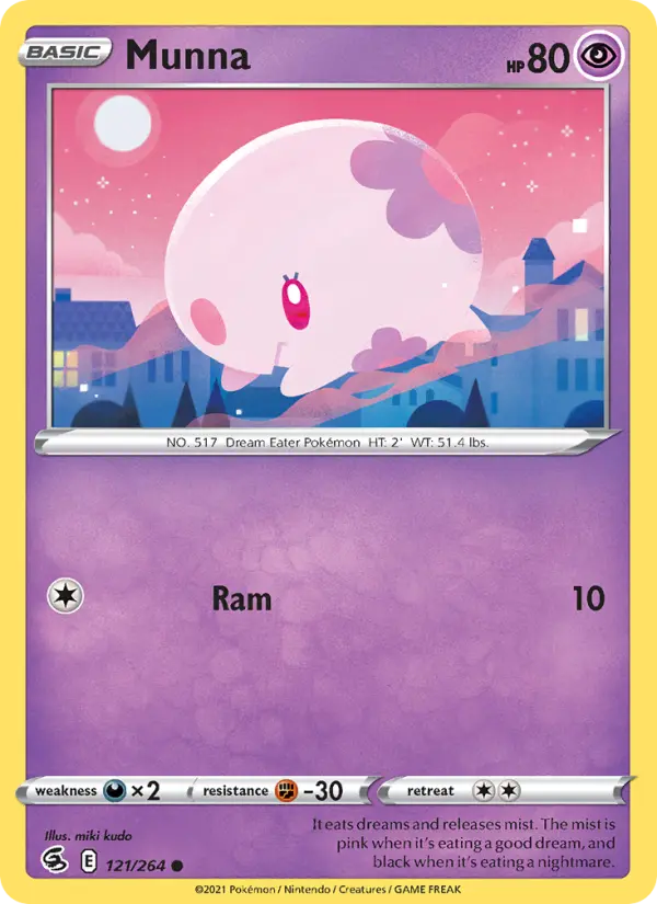 Munna Common Pokemon card #121 from Fusion Strike