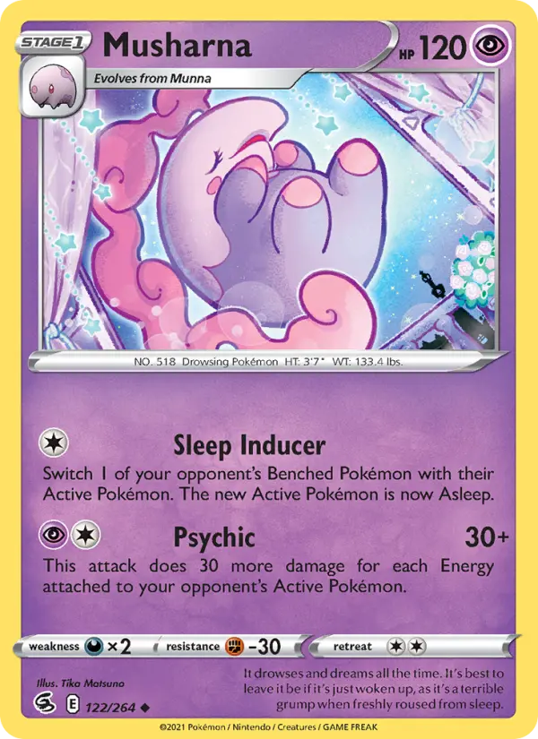 Musharna Uncommon Pokemon card #122 from Fusion Strike