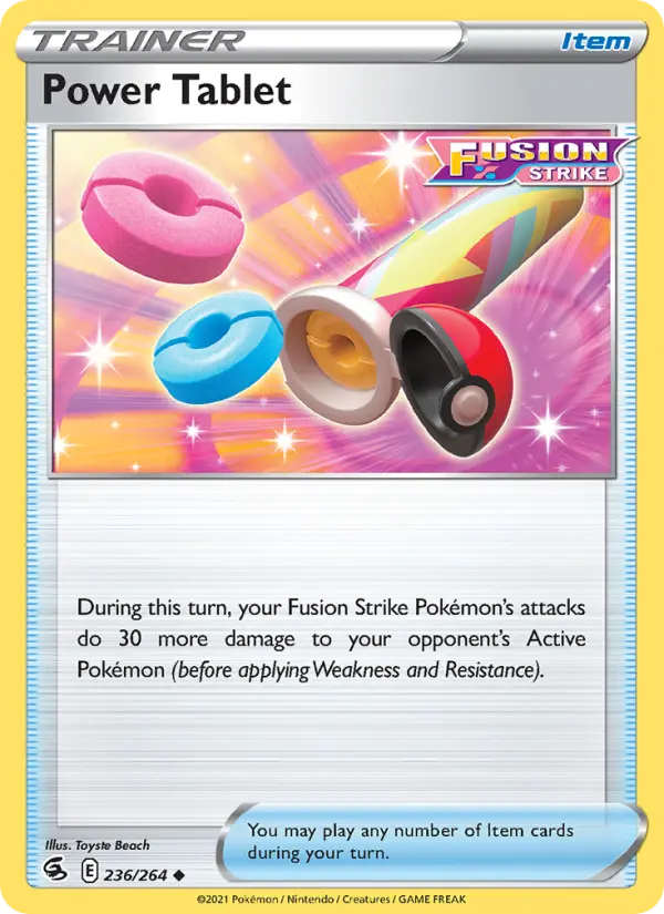 Power Tablet Uncommon Pokemon card #236 from Fusion Strike