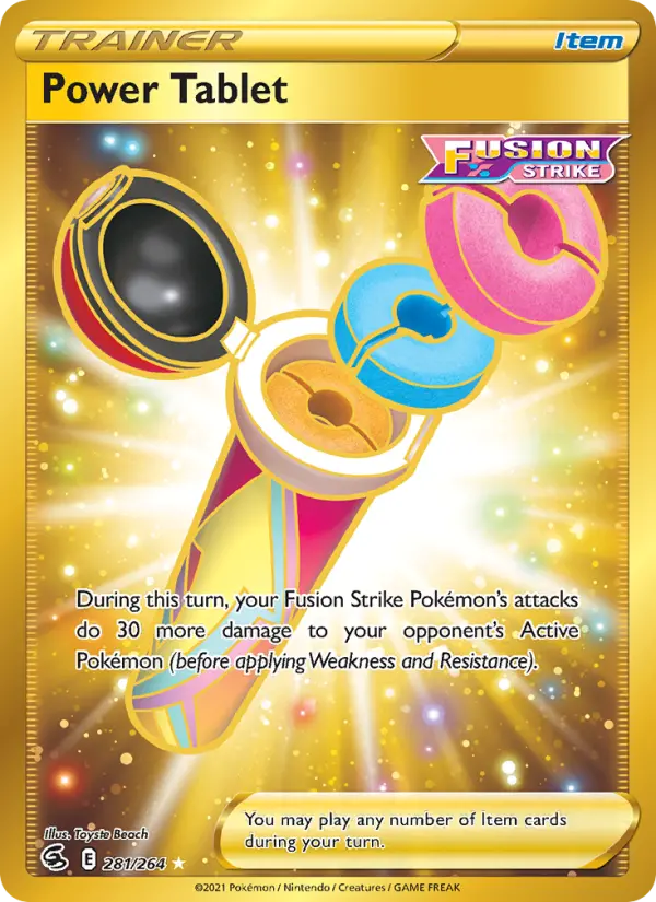 Power Tablet Secret Rare Pokemon card #281 from Fusion Strike