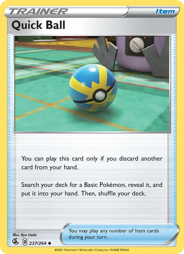 Quick Ball Uncommon Pokemon card #237 from Fusion Strike