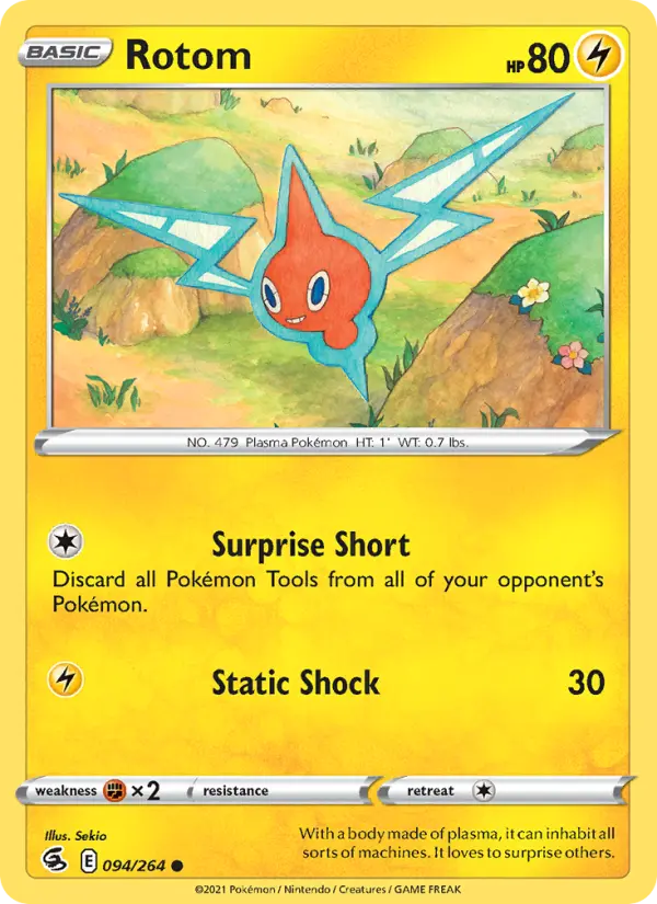 Rotom Common Pokemon card #94 from Fusion Strike