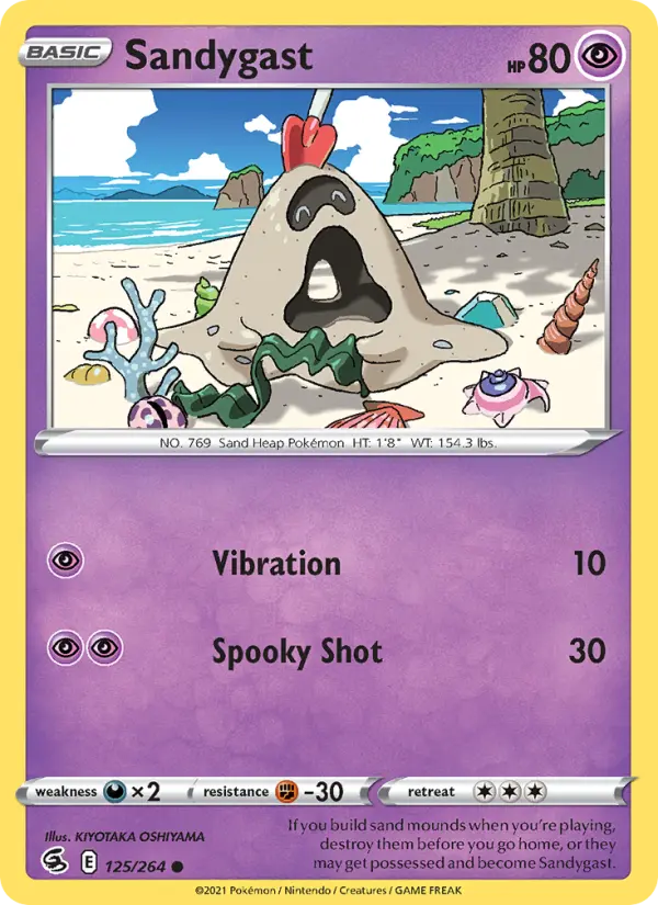 Sandygast Common Pokemon card #125 from Fusion Strike