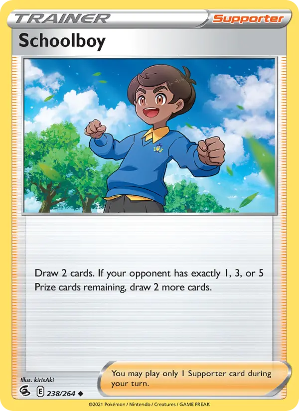 Schoolboy Uncommon Pokemon card #238 from Fusion Strike