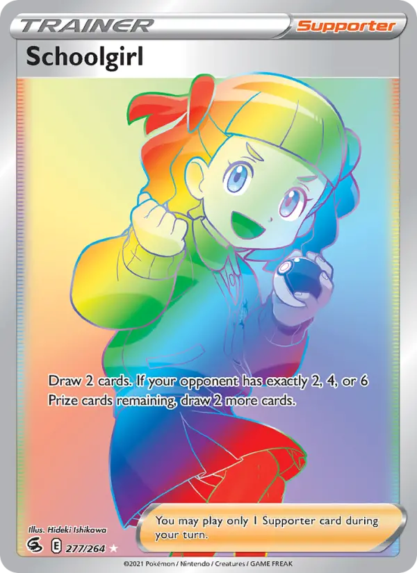 Schoolgirl Secret Rare Pokemon card #277 from Fusion Strike