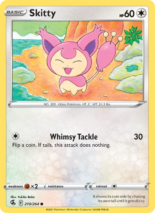 Skitty Common Pokemon card #210 from Fusion Strike