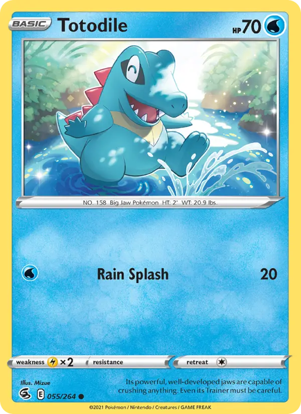 Totodile Common Pokemon card #55 from Fusion Strike