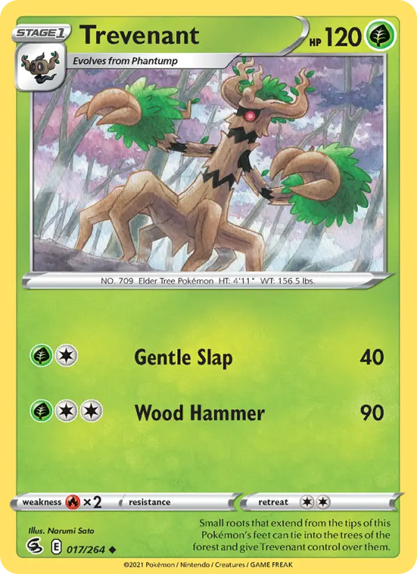 Trevenant Uncommon Pokemon card #17 from Fusion Strike