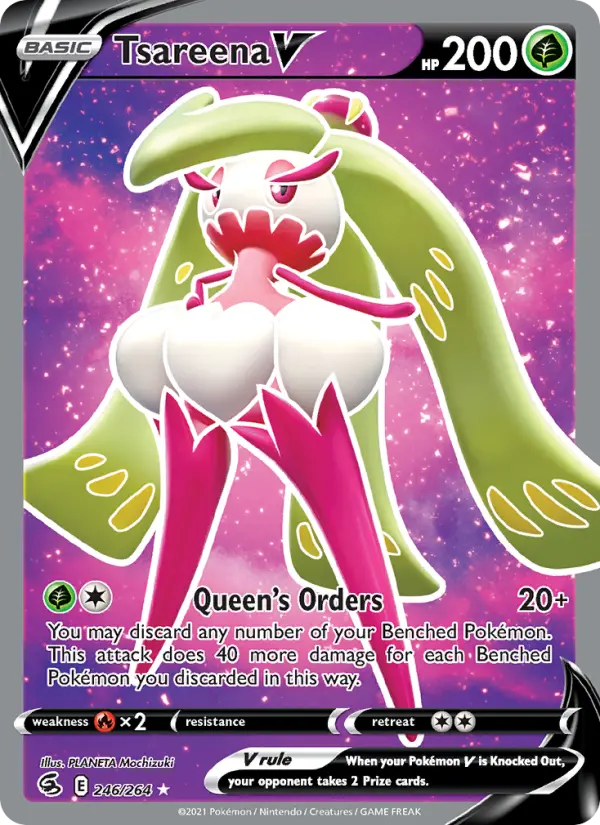Tsareena V Ultra Rare Pokemon card #246 from Fusion Strike