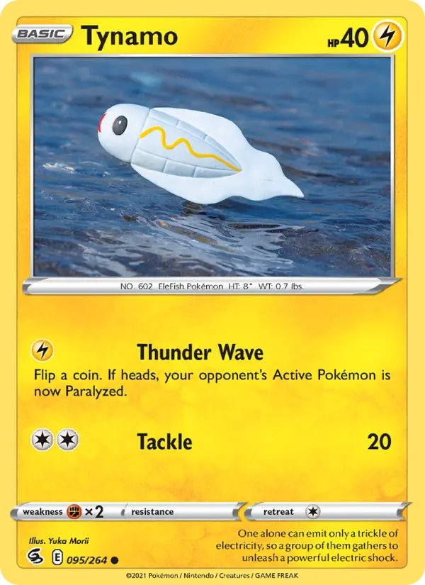 Tynamo Common Pokemon card #95 from Fusion Strike