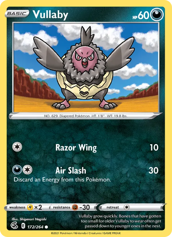Vullaby Common Pokemon card #172 from Fusion Strike