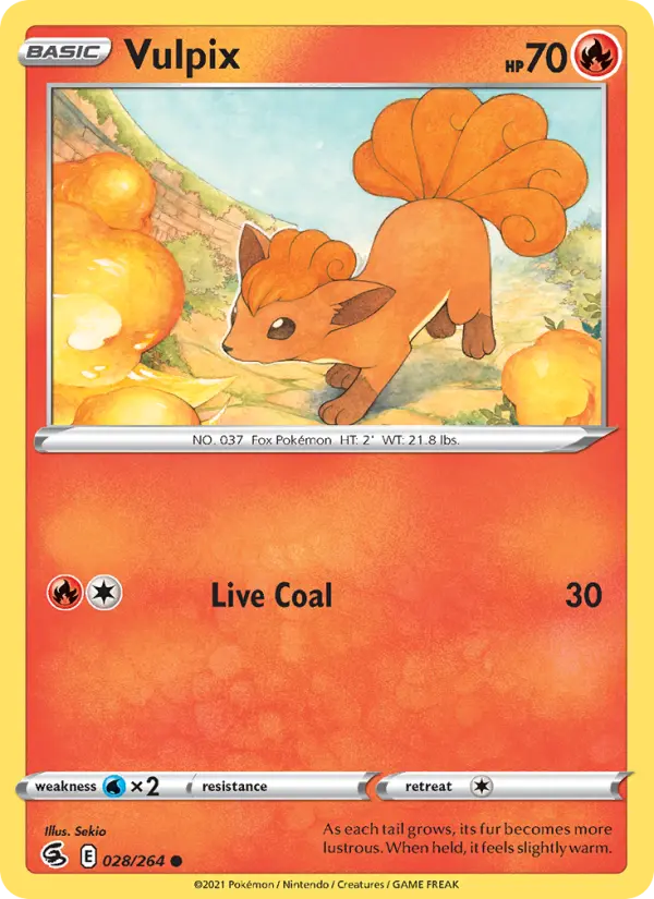 Vulpix Common Pokemon card #28 from Fusion Strike