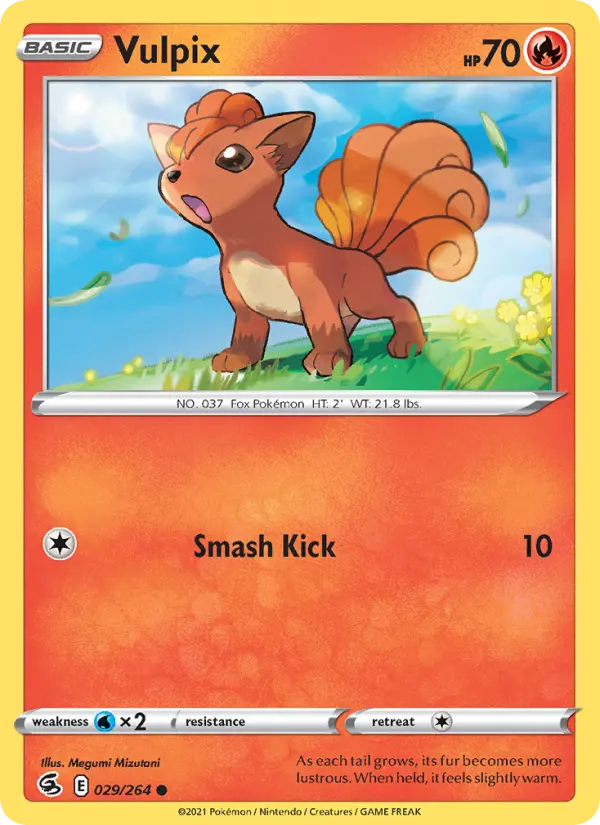 Vulpix Common Pokemon card #29 from Fusion Strike