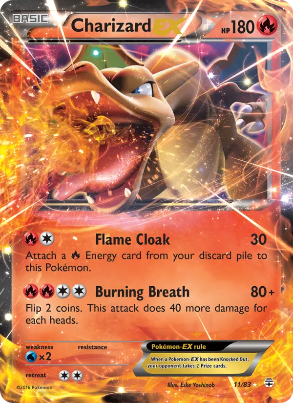 Charizard EX Ultra Rare Pokemon card #11 from Generations