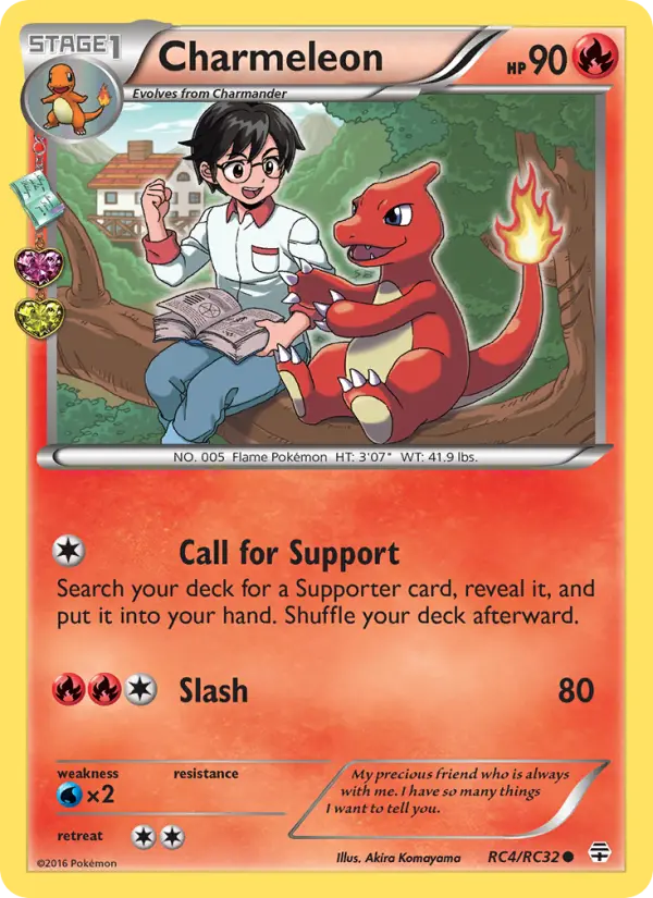 Charmeleon Common Pokemon card #RC4 from Generations