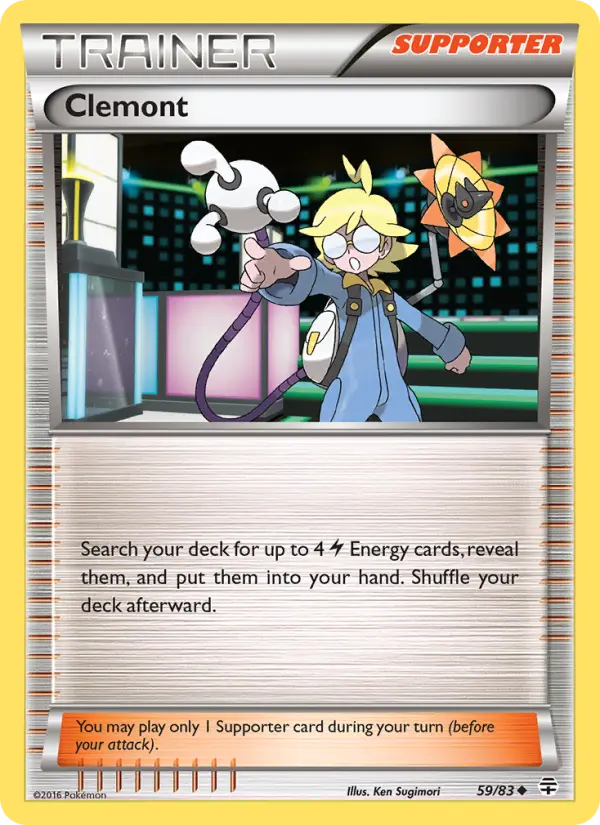 Clemont Uncommon Pokemon card #59 from Generations
