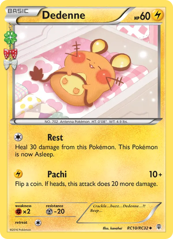 Dedenne Uncommon Pokemon card #RC10 from Generations