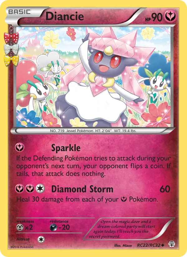 Diancie Uncommon Pokemon card #RC22 from Generations