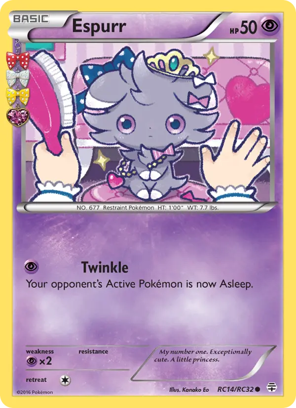 Espurr Common Pokemon card #RC14 from Generations