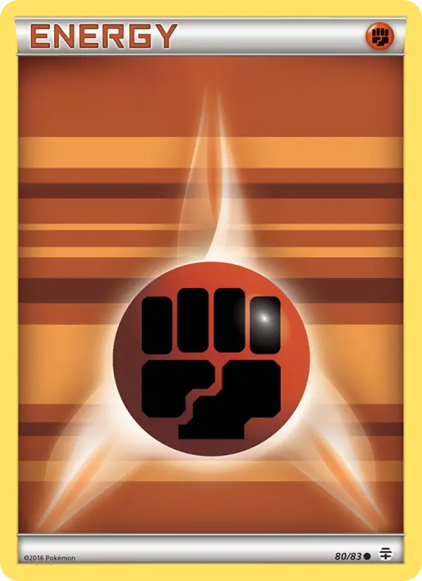 Fighting Energy Common Pokemon card #80 from Generations