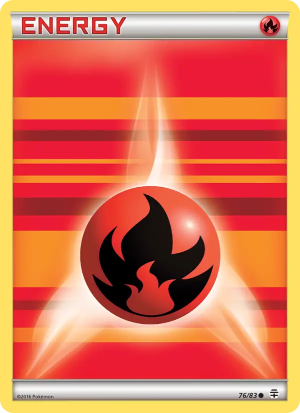 Fire Energy Common Pokemon card #76 from Generations