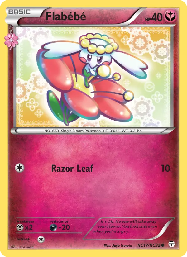 Flabébé Common Pokemon card #RC17 from Generations