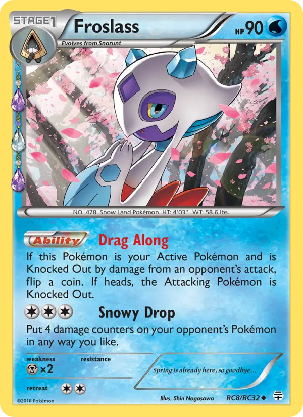 Froslass Uncommon Pokemon card #RC8 from Generations