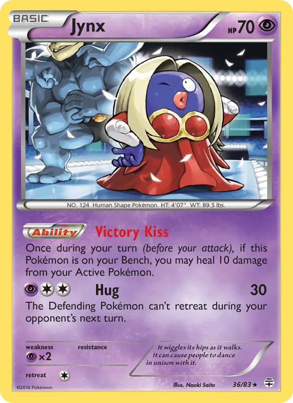 Jynx Rare Pokemon card #36 from Generations