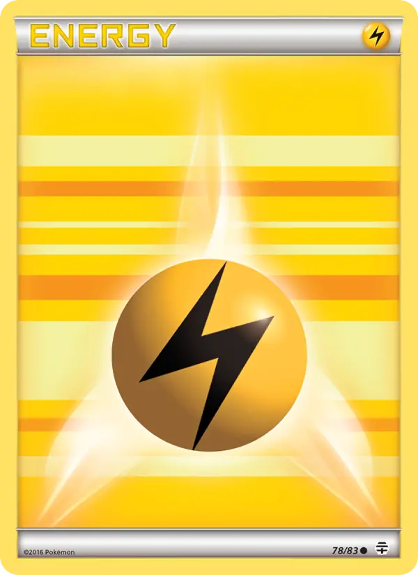 Lightning Energy Common Pokemon card #78 from Generations