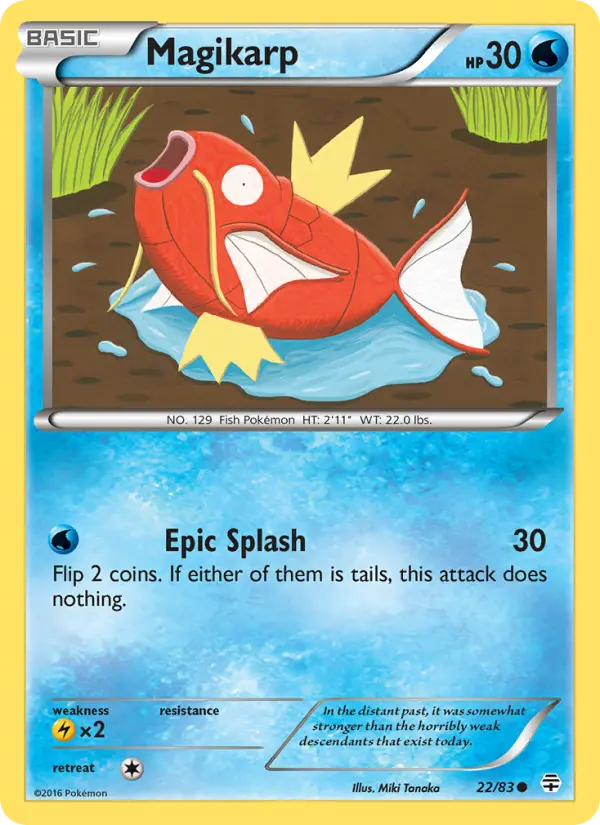 Magikarp Common Pokemon card #22 from Generations